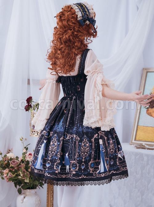 Astrology-College-Series-Printing--JSK-Classic-Lolita-Sling-Dress-coscarnival-3715
