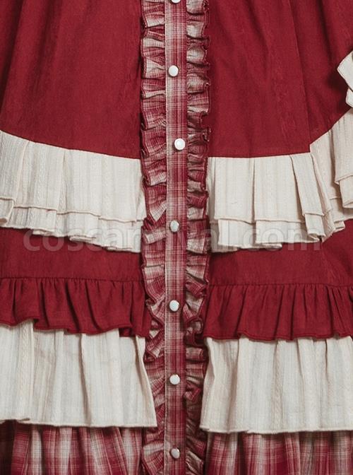 Autumn-And-Winter-Doll-Collar-Plaid-Print-Bow-Stitching-Lantern-Sleeves-Cute-Classic-Lolita-Long-Sleeve-Dress-coscarnival-1453