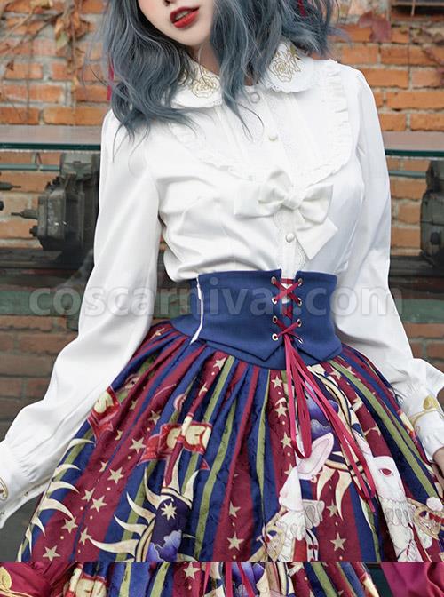 Autumn Dew Series Lapel Embroidery Classic Lolita Autumn Winter Long Sleeve Shirt coscarnival