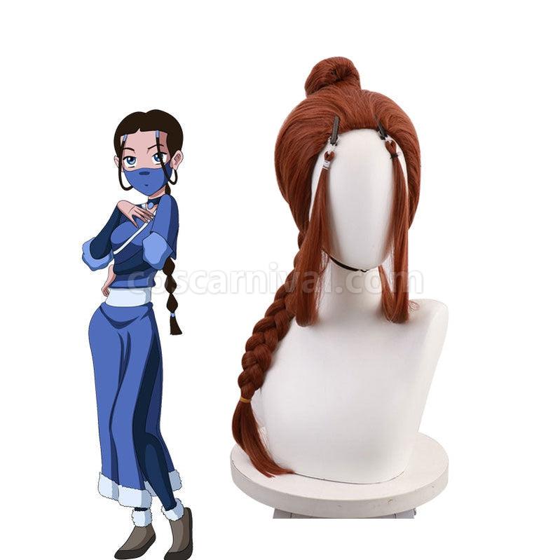 Avatar The Last Airbender Katara Brown 80cm Cosplay Wig coscarnival011114716