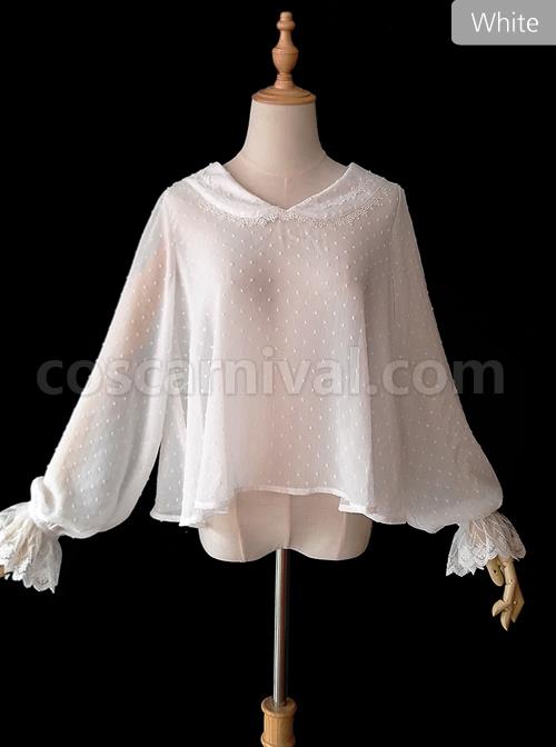 Bear Ears Series Chiffon Classic Lolita Long Sleeve Shirt coscarnival
