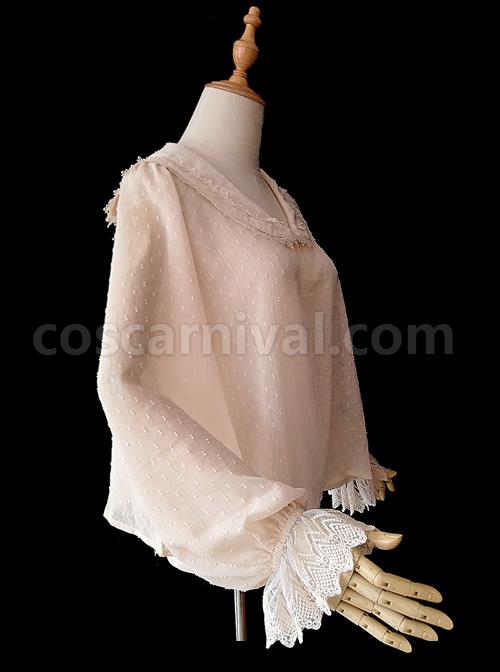 Bear Ears Series Chiffon Classic Lolita Long Sleeve Shirt coscarnival