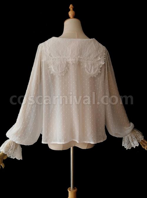 Bear Ears Series Chiffon Classic Lolita Long Sleeve Shirt coscarnival