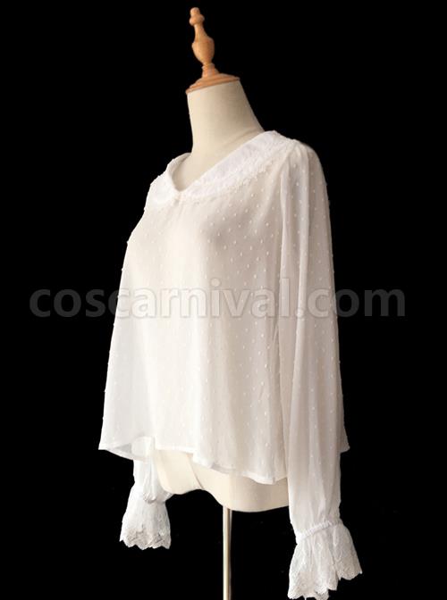 Bear Ears Series Chiffon Classic Lolita Long Sleeve Shirt coscarnival