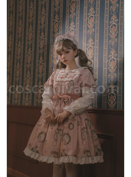 Bears-Story-Series-Elegant-Printing-Doll-Feeling-Classic-Lolita-Pink-Long-Sleeve-Dress-coscarnival-1859