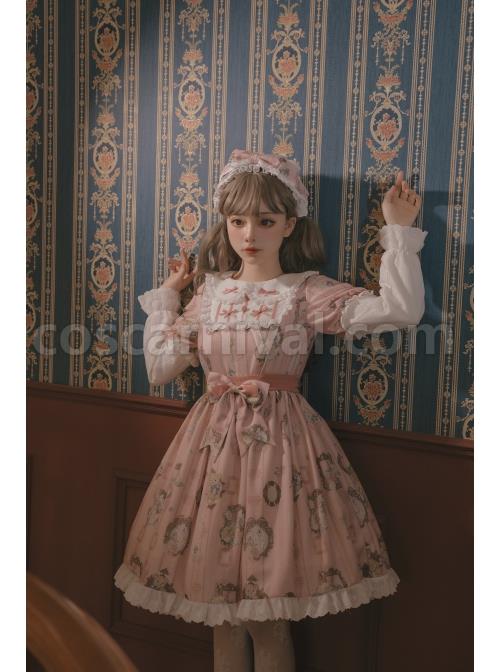 Bears-Story-Series-Elegant-Printing-Doll-Feeling-Classic-Lolita-Pink-Long-Sleeve-Dress-coscarnival-1864