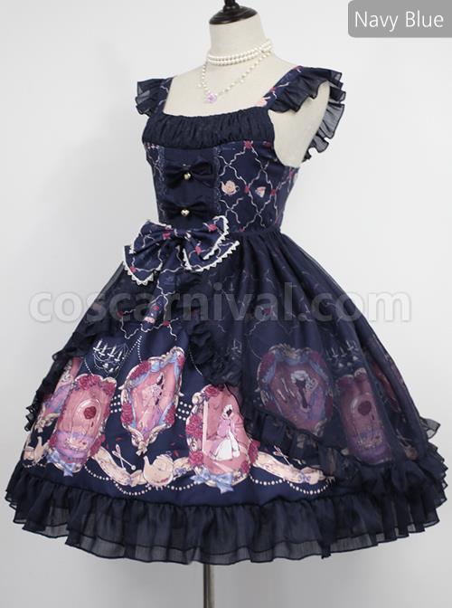 Beauty-And-Beast-Series-Printing-Classic-Lolita-Sling-Dress-coscarnival-486