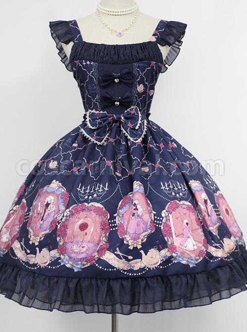 Beauty-And-Beast-Series-Printing-Classic-Lolita-Sling-Dress-coscarnival-506