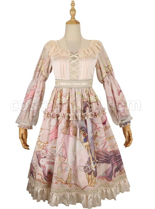 Beginning-Of-Sun-And-Moon-Series-OP-Vintage-Printing-Elegant-Classic-Lolita-Long-Sleeve-Dress-coscarnival-4812