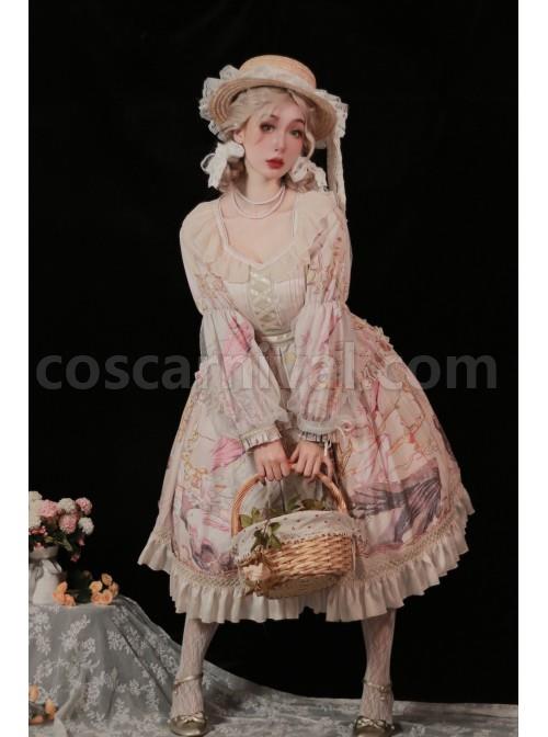 Beginning-Of-Sun-And-Moon-Series-OP-Vintage-Printing-Elegant-Classic-Lolita-Long-Sleeve-Dress-coscarnival-4842
