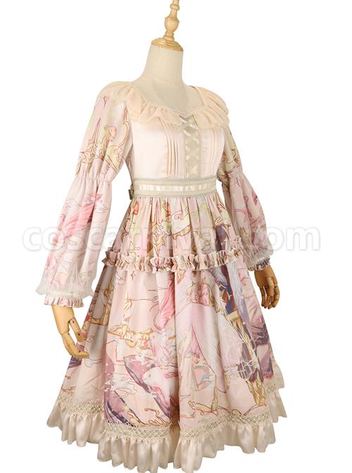 Beginning-Of-Sun-And-Moon-Series-OP-Vintage-Printing-Elegant-Classic-Lolita-Long-Sleeve-Dress-coscarnival-4850
