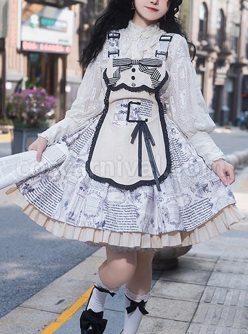 Berlin-Daily-Series-Vintage-Newspaper-Print-Detachable-Apron-Panel-Lace-Classic-Lolita-Sleeveless-Dress-coscarnival-4789