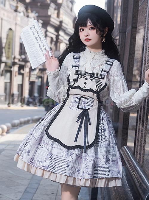 Berlin-Daily-Series-Vintage-Newspaper-Print-Detachable-Apron-Panel-Lace-Classic-Lolita-Sleeveless-Dress-coscarnival-4805