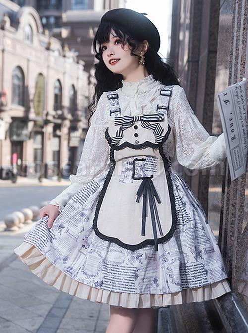 Berlin-Daily-Series-Vintage-Newspaper-Print-Detachable-Apron-Panel-Lace-Classic-Lolita-Sleeveless-Dress-coscarnival-4818