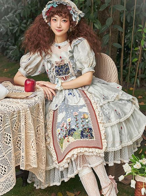 Big-White-Goose-Yaya-Series-Round-Neck-Flower-Embroidered-Plaid-Apron-Stitching-Polka-Dot-Lace-Hem-Classic-Lolita-Short-Sleeved-Dress-coscarnival-3522