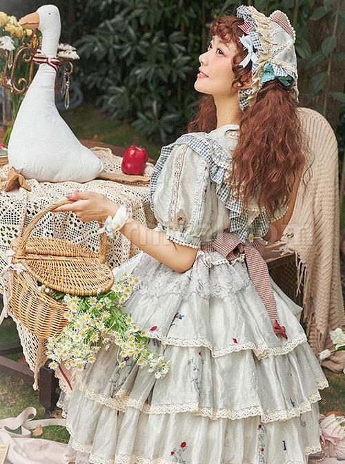 Big-White-Goose-Yaya-Series-Round-Neck-Flower-Embroidered-Plaid-Apron-Stitching-Polka-Dot-Lace-Hem-Classic-Lolita-Short-Sleeved-Dress-coscarnival-3533