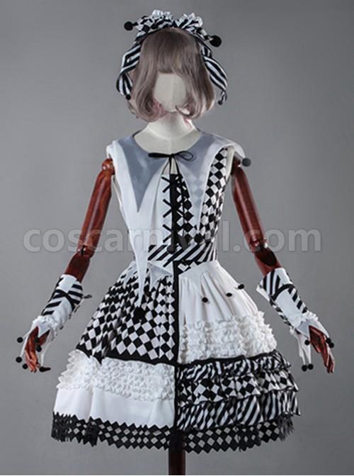 Black And White Clown Girl Lolita Full-set coscarnival