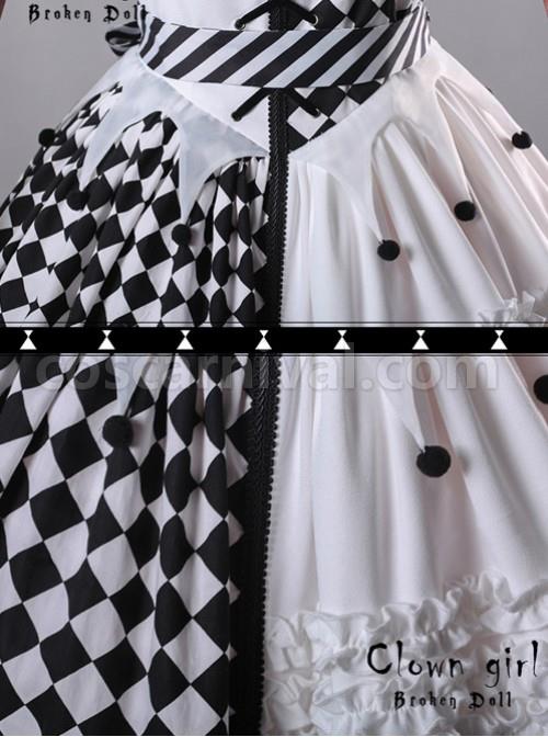 Black And White Clown Girl Lolita Full-set coscarnival