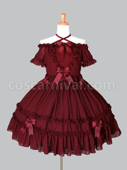 Black-Chiffon-Binding-Strap-Off-the-shoulder-Classic-Lolita-Dress-coscarnival-783