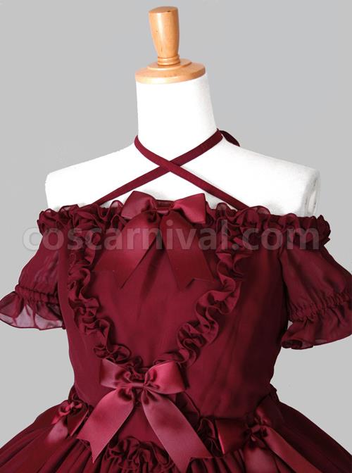 Black-Chiffon-Binding-Strap-Off-the-shoulder-Classic-Lolita-Dress-coscarnival-802