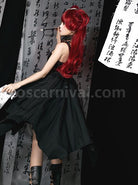 Black-Chinoiserie-Stand-Collar-Buckle-Printed-Shoulder-Cutouts-Metal-Chain-Irregular-Hem-Classic-Lolita-Sleeveless-Dress-coscarnival-3516