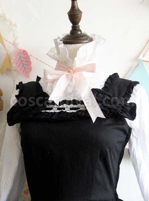 Black-Cute-Bowknot-Slim-Classic-Lolita-Sling-Dress-coscarnival-492