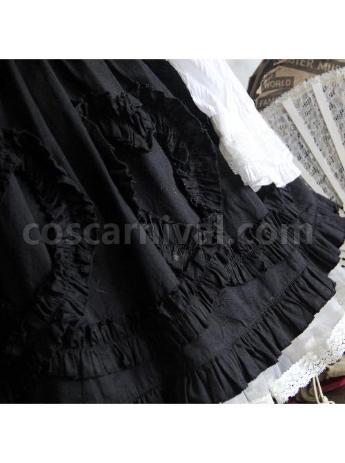 Black-Cute-Bowknot-Slim-Classic-Lolita-Sling-Dress-coscarnival-496