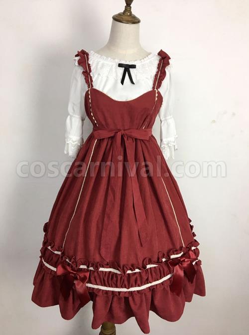 Black-Elegant-Bowknot-Classic-Lolita-Sling-Dress-coscarnival-3518