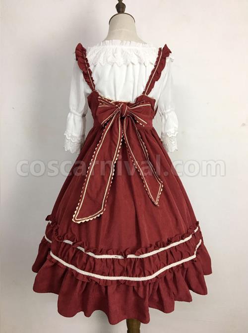 Black-Elegant-Bowknot-Classic-Lolita-Sling-Dress-coscarnival-3537