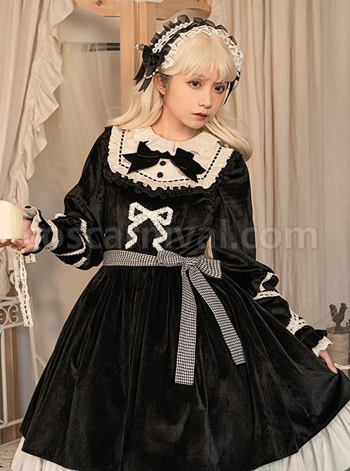 Black-Elegant-Winter-Plush-Two-Wear-Cloak-Lace-Decorate-Thick-Velvet-Classic-Lolita-Long-Sleeve-Dress-Set-coscarnival-3517