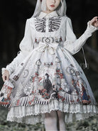 Black Fairy Tale Series JSK Darkness Printing Retro Gothic Lolita Sling Dress coscarnival