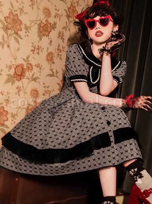 Black-Film-Series-OP-Retro-Modern-Girl-Classic-Lolita-Short-Sleeve-Dress-coscarnival-1417