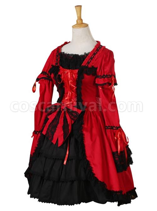 Black-Lace-Red-Classic-Lolita-Long-Trumpet-Sleeve-Dress-coscarnival-465