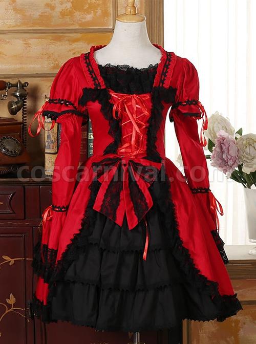 Black-Lace-Red-Classic-Lolita-Long-Trumpet-Sleeve-Dress-coscarnival-469