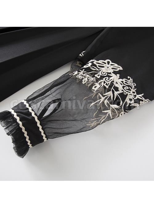 Black-Retro-Embroidery-Standing-Collar-Classic-Lolita-Long-Sleeve-Dress-coscarnival-3681
