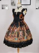 Black Ruffled Straps And Square Neckline By Nutcracker Fantasy Skirt coscarnival