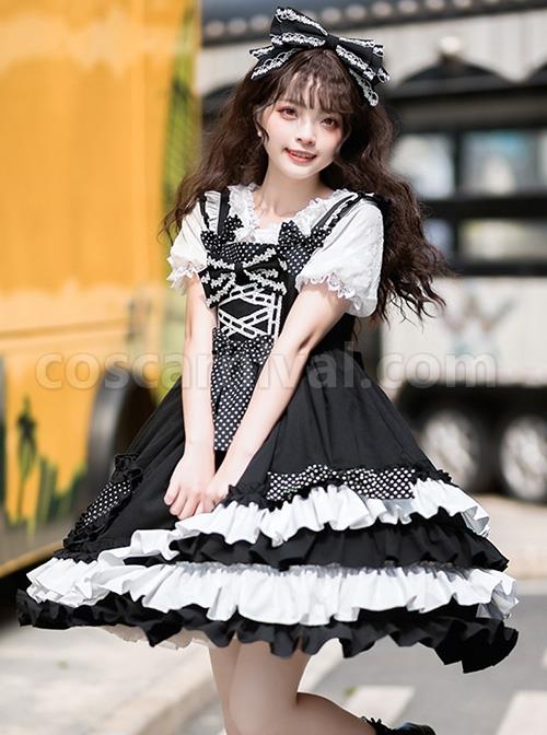 Black-Sugar-Sweetheart-Series-Black-White-Sweet-Cool-Girl-Polka-Dot-Simple-Asymmetrical-Hem-Classic-Lolita-Sleeveless-Dress-coscarnival-3481