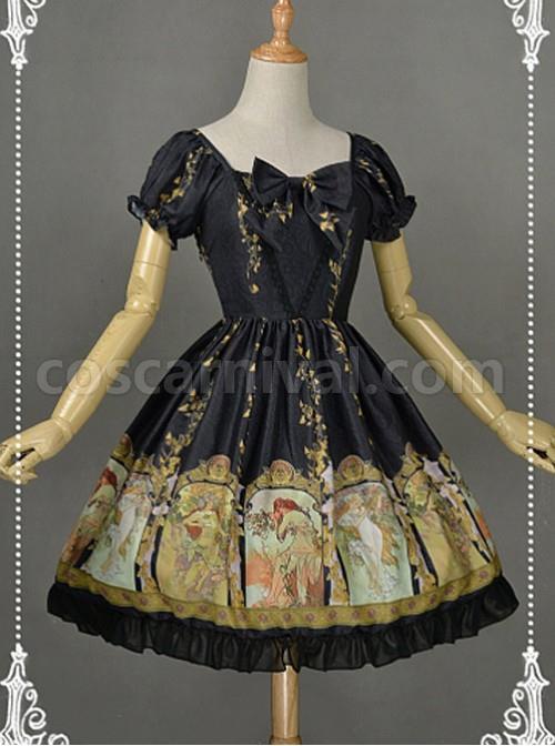 Black-Sweet-Bowknot-Decorated-Neckline-Short-Lolita-Dress-coscarnival-4792