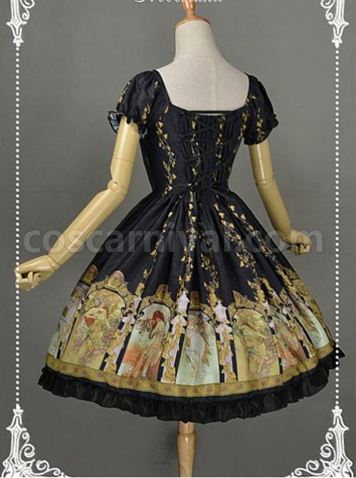 Black-Sweet-Bowknot-Decorated-Neckline-Short-Lolita-Dress-coscarnival-4806