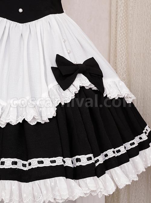 Black-White-Elegant-Maid-Bubble-Flare-Sleeves-Bow-Knot-Decorate-Lace-Classic-Lolita-Sleeveless-Dress-Set-coscarnival-1844