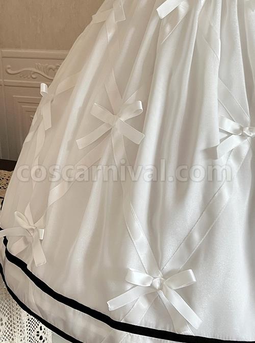 Black-White-Elegant-Sleeveless-Lace-Bow-Dress-Plush-Jacket-Classic-Lolita-Dress-Set-coscarnival-3495