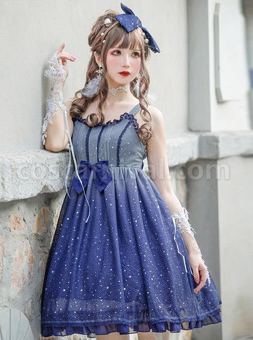 Blue-Gradient-Starry-Sky-Classic-Lolita-Sling-Dress-coscarnival-4038
