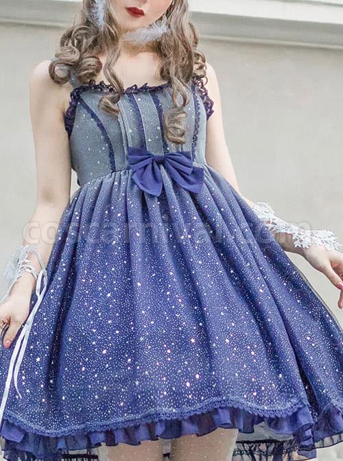 Blue-Gradient-Starry-Sky-Classic-Lolita-Sling-Dress-coscarnival-4063