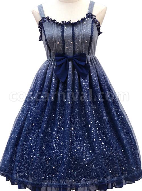 Blue-Gradient-Starry-Sky-Classic-Lolita-Sling-Dress-coscarnival-4069