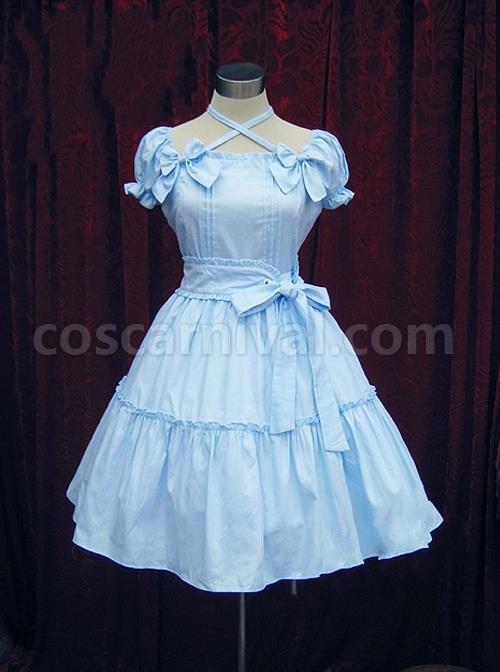 Blue-Short-Sleeves-Bow-Cotton-Sweet-Lolita-Dress-coscarnival-259