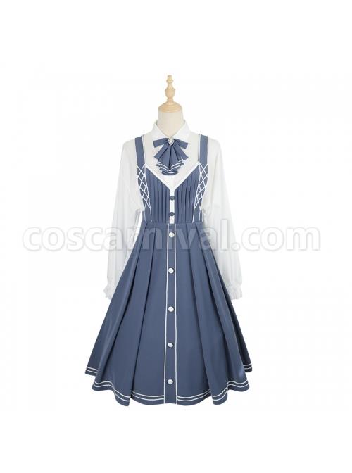 Book-Of-Lies-Series-JSK-Blue-Concise-Elegant-Classic-Lolita-Sling-Dress-coscarnival-119