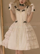 Bow-Petal-Collar-Polka-Dot-Chiffon-Puff-Sleeve-Pearl-Ruffle-Crucifix-Design-Classic-Lolita-Short-Sleeve-Dress-coscarnival-3405