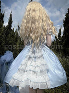 Bow-Petal-Collar-Polka-Dot-Chiffon-Puff-Sleeve-Pearl-Ruffle-Crucifix-Design-Classic-Lolita-Short-Sleeve-Dress-coscarnival-3454