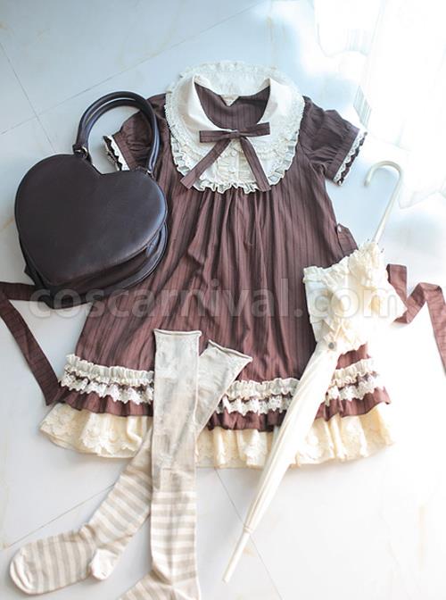Bowknot-Lace-Ruffles-Classic-Lolita-Short-Sleeve-Dress-coscarnival-4042