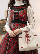 Briar-Series-JSK-Scotland-Red-Plaid-Doll-Collar-Flower-Embroidery-Black-Bow-Knots-British-Style-Classic-Lolita-Sleeveless-Dress-coscarnival-3395